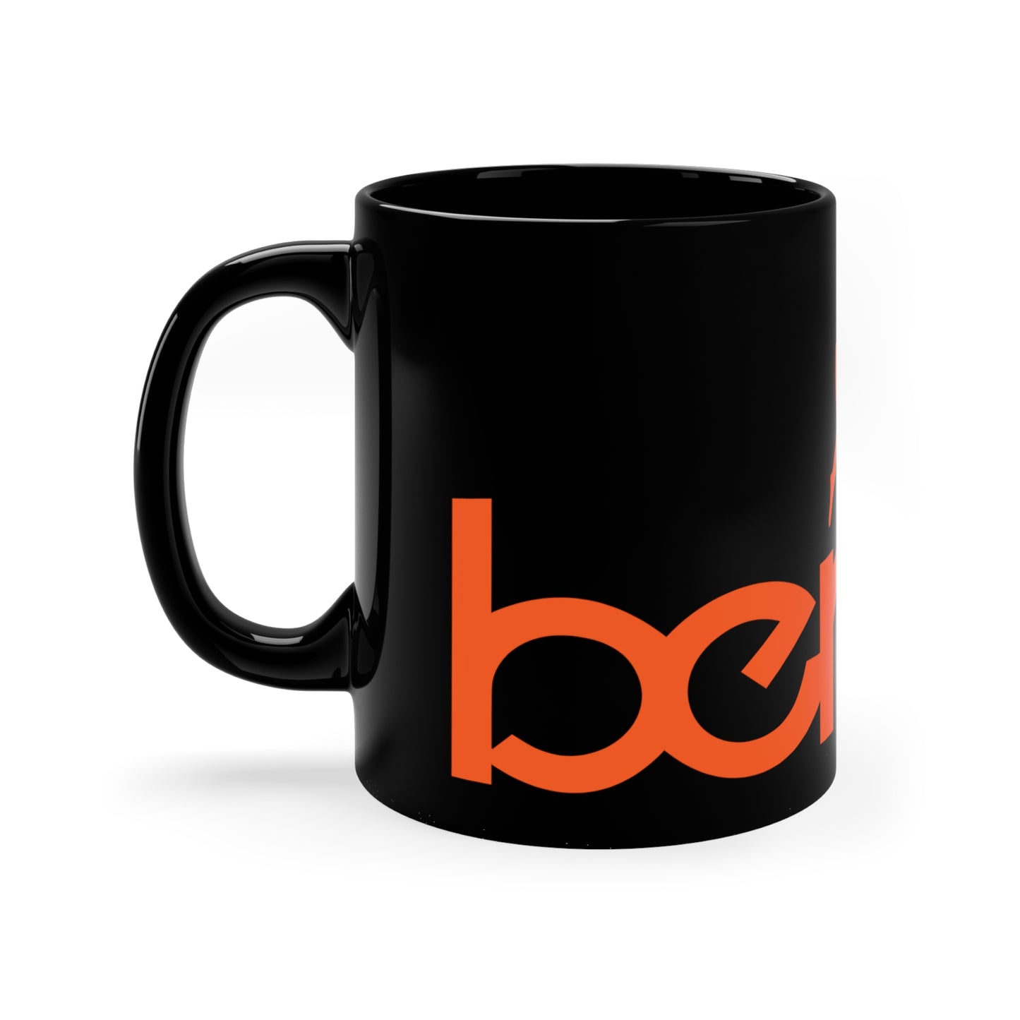 Orange BERTA BULL 11oz Black Mug